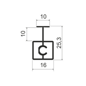 Профиль разделительный MS413 Белый (A16)